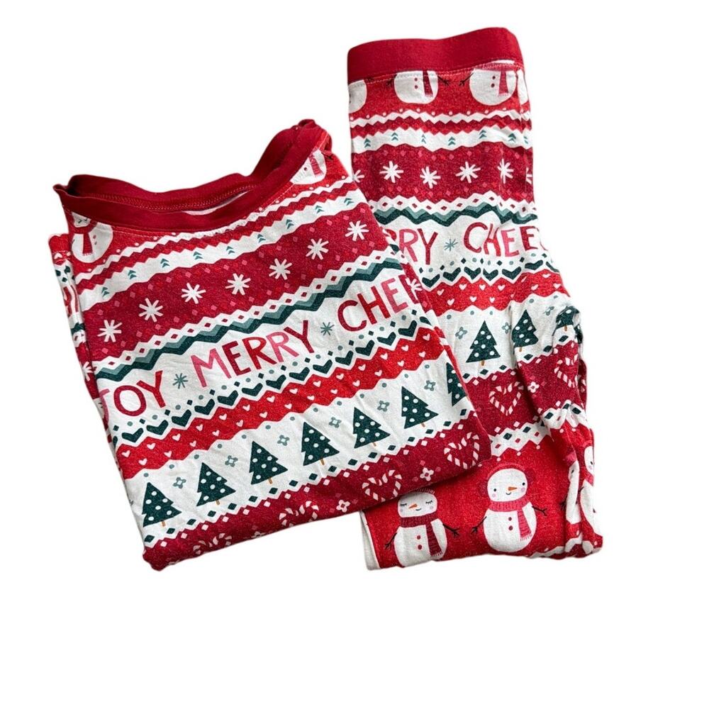 Little Sleepies Festive Fair Isle pajama set Holiday 2 Piece Size 5/6